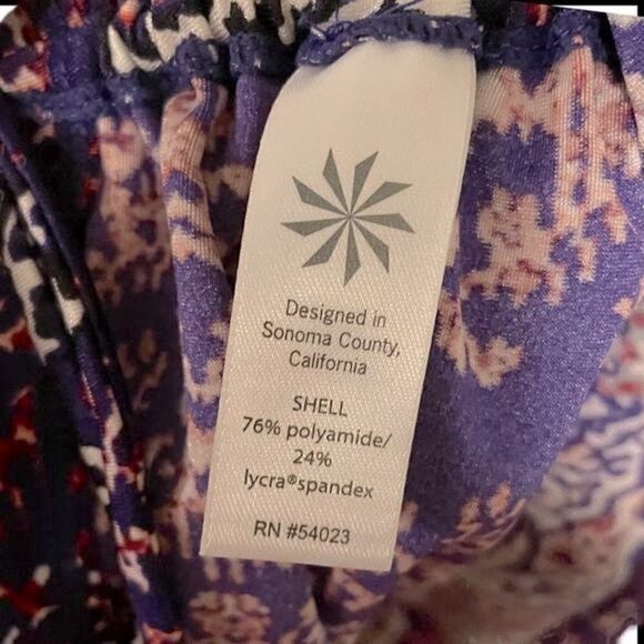 ATHLETA Aqualuxe Tank Top Paradise Boho Purple Sleeveless Cinch Womens S - Picture 5 of 6